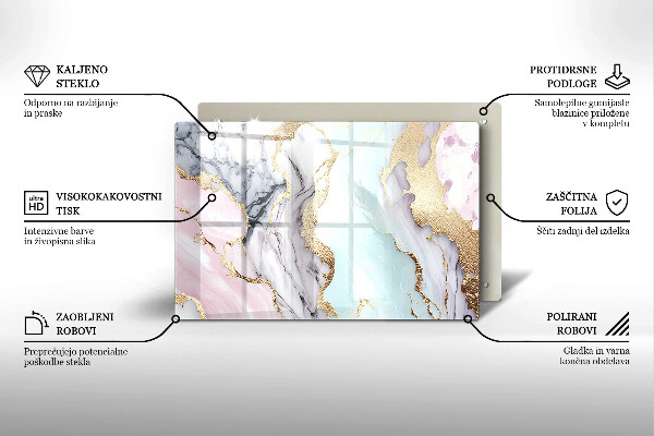 Protector placa inducción Mármol pastel