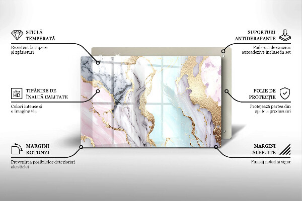 Protector placa inducción Mármol pastel