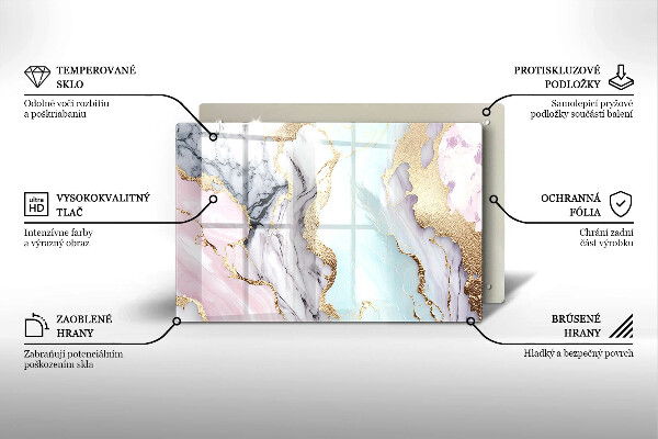 Protector placa inducción Mármol pastel