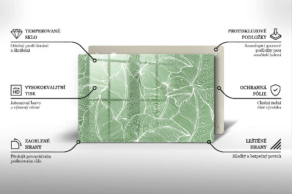 Protector placa inducción Hojas lineales