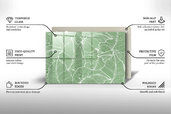 Protector placa inducción Hojas lineales