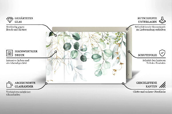 Protector placa inducción Plantas pintadas