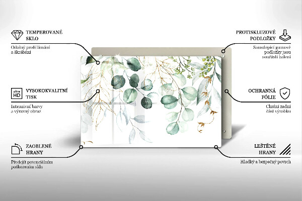 Protector placa inducción Plantas pintadas