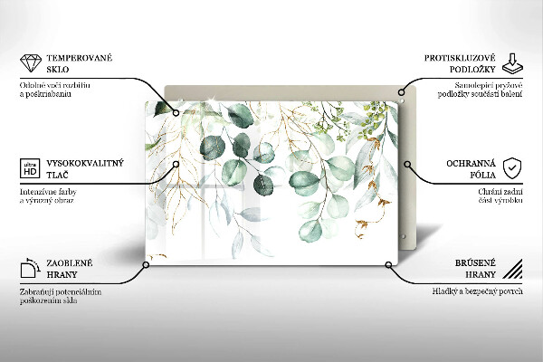 Protector placa inducción Plantas pintadas