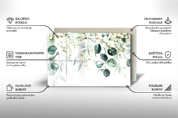 Protector placa inducción Plantas de acuarela