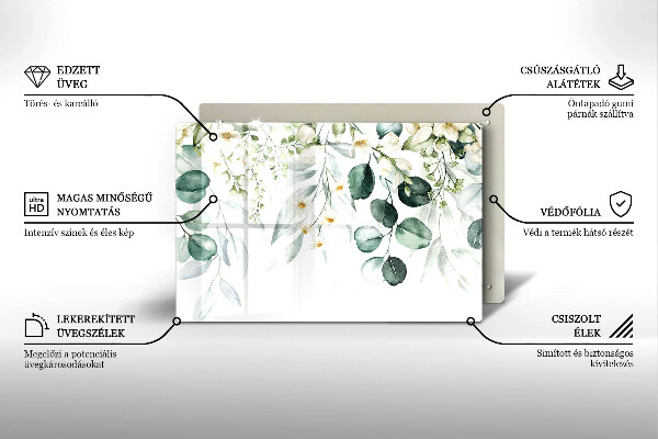 Protector placa inducción Plantas de acuarela