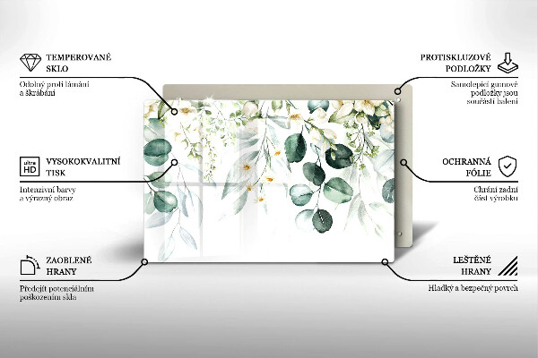 Protector placa inducción Plantas de acuarela