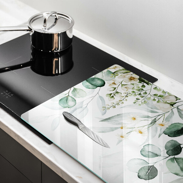 Protector placa inducción Plantas de acuarela