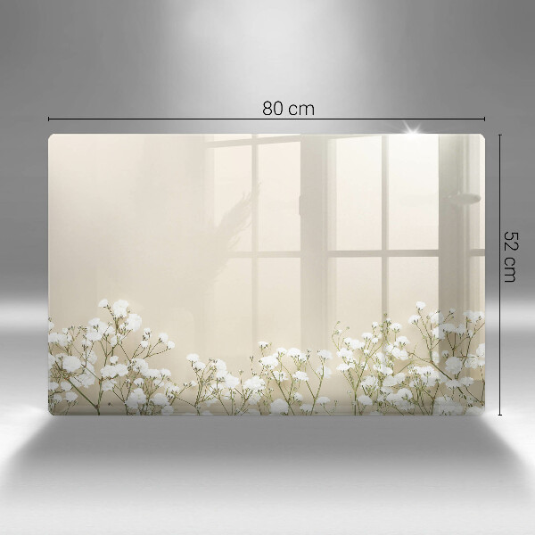 Protector placa inducción Flores boho de yeso