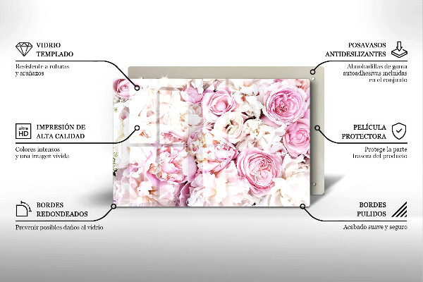 Protector placa inducción Ramo de peonías