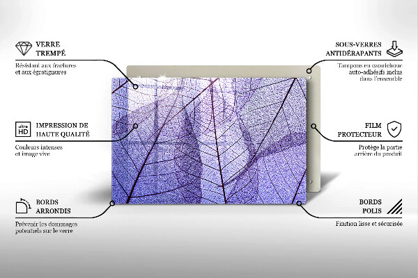 Protector placa inducción Hojas con venas