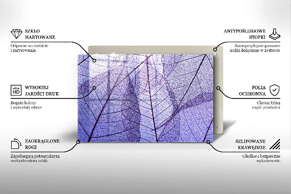 Protector placa inducción Hojas con venas