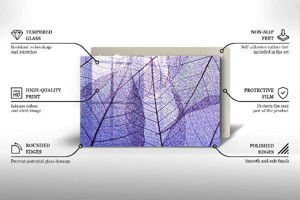 Protector placa inducción Hojas con venas