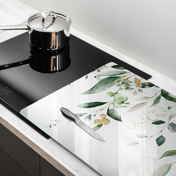 Protector placa inducción Hojas de acuarela