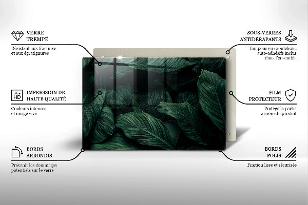 Cubre vitrocerámica Hojas oscuras