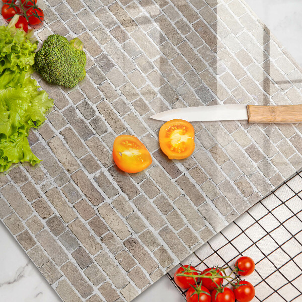 Cubre vitrocerámica Pared de ladrillo brillante