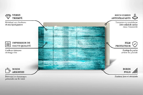 Cubre vitrocerámica Tableros de madera antiguos