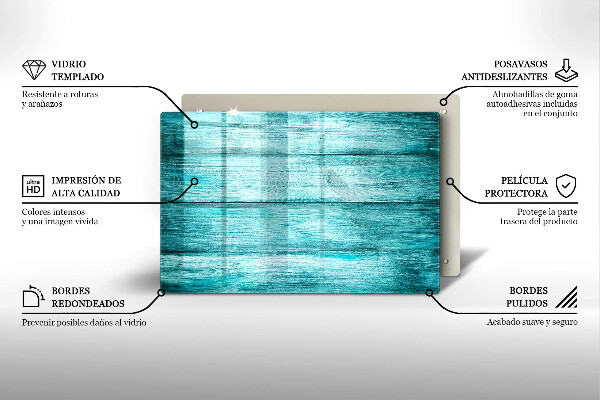 Cubre vitrocerámica Tableros de madera antiguos