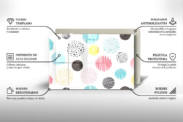 Cubre vitrocerámica Formas pintadas