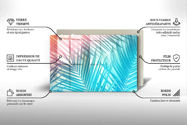 Cubre vitrocerámica Hojas pastel