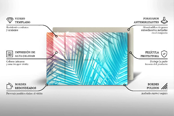 Cubre vitrocerámica Hojas pastel