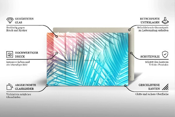 Cubre vitrocerámica Hojas pastel