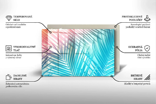 Cubre vitrocerámica Hojas pastel