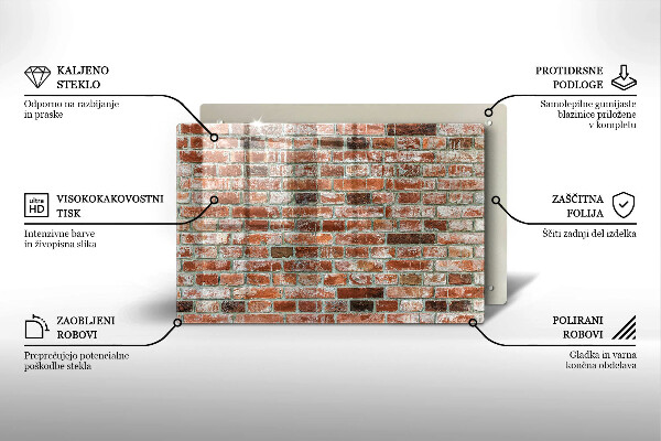 Cubre vitrocerámica Antiguo muro de ladrillo