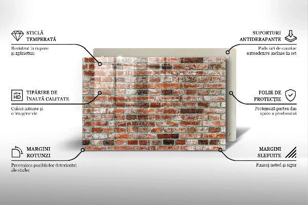 Cubre vitrocerámica Antiguo muro de ladrillo
