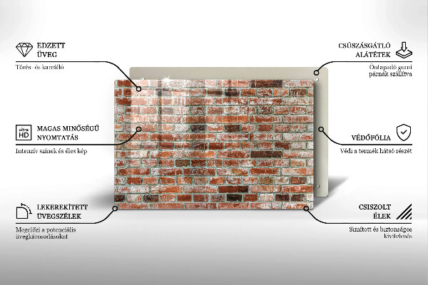 Cubre vitrocerámica Antiguo muro de ladrillo