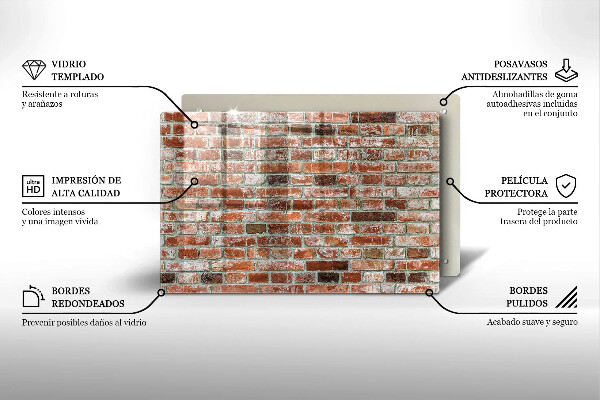 Cubre vitrocerámica Antiguo muro de ladrillo