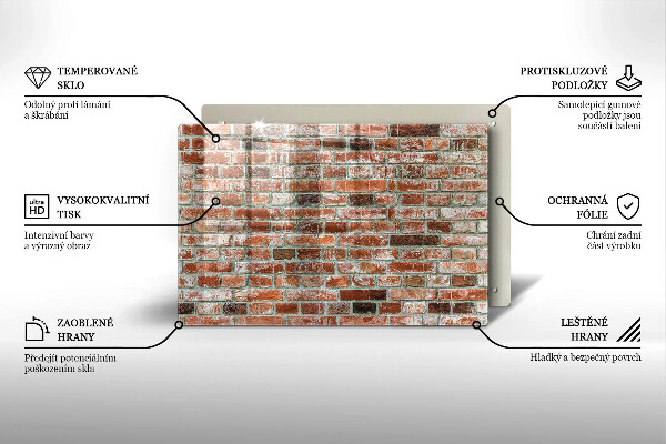 Cubre vitrocerámica Antiguo muro de ladrillo