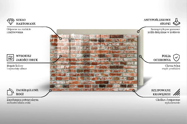 Cubre vitrocerámica Antiguo muro de ladrillo