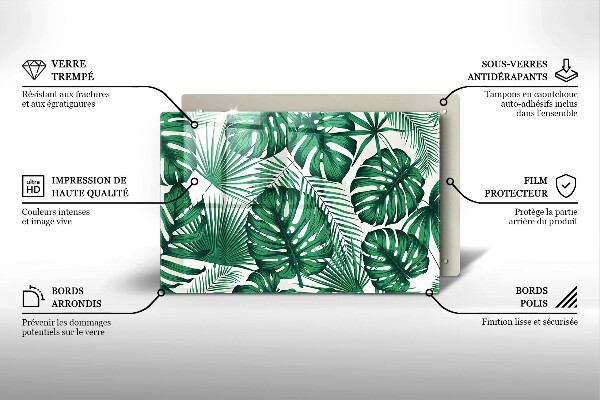 Cubre vitrocerámica Hojas de monstera
