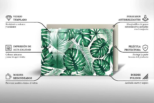 Cubre vitrocerámica Hojas de monstera