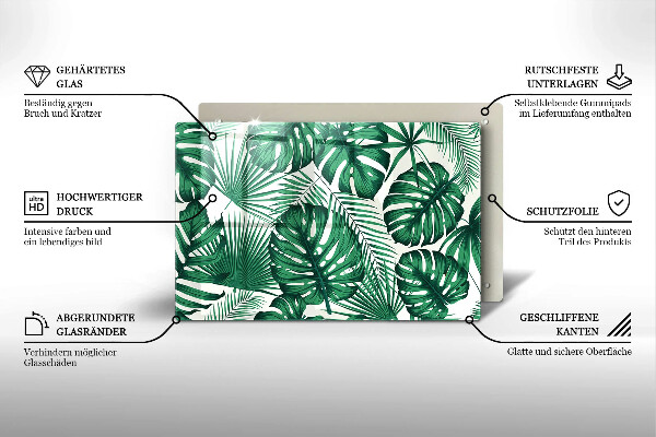 Cubre vitrocerámica Hojas de monstera