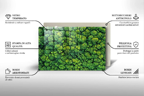 Cubre vitrocerámica Planta de musgo natural