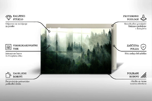 Cubre vitrocerámica Paisaje de bosque brumoso