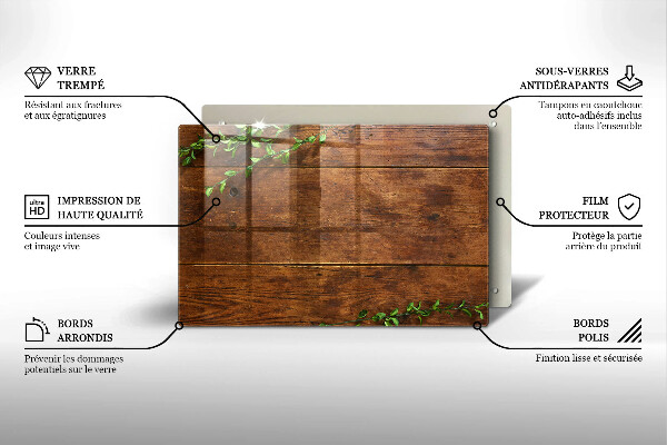 Cubre vitrocerámica Tablas y hojas de madera
