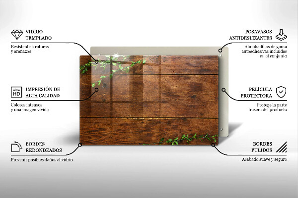 Cubre vitrocerámica Tablas y hojas de madera