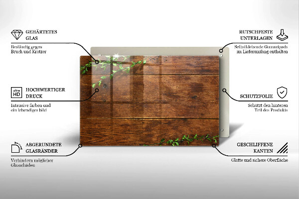 Cubre vitrocerámica Tablas y hojas de madera