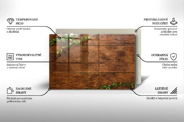 Cubre vitrocerámica Tablas y hojas de madera