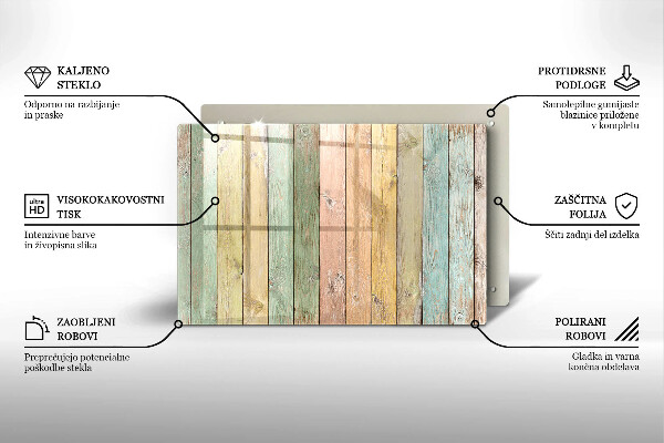 Cubre vitrocerámica Tableros vintage coloridos