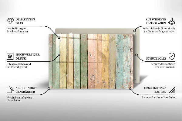 Cubre vitrocerámica Tableros vintage coloridos