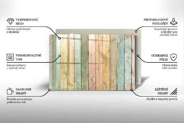 Cubre vitrocerámica Tableros vintage coloridos