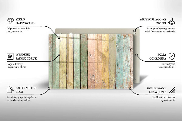 Cubre vitrocerámica Tableros vintage coloridos