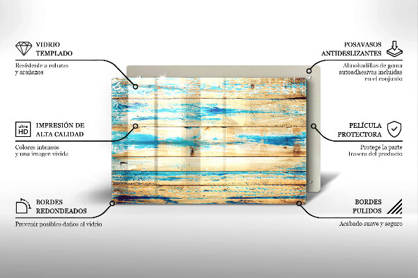 Cubre vitrocerámica Tableros de madera retro