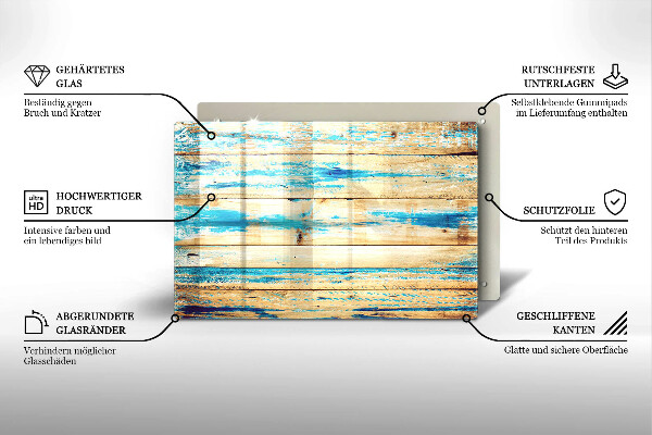 Cubre vitrocerámica Tableros de madera retro