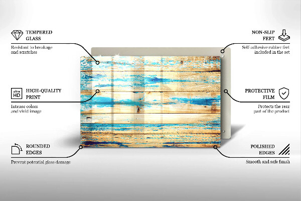 Cubre vitrocerámica Tableros de madera retro