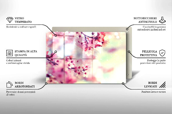 Cubre vitrocerámica Flores de manzana de la naturaleza